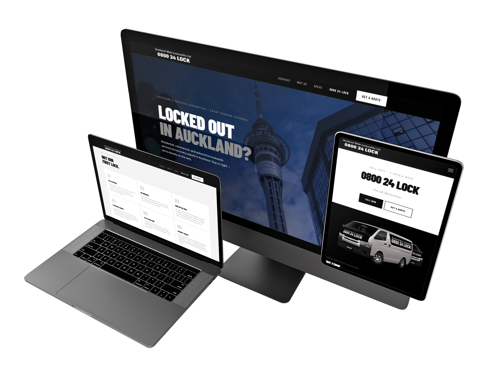 Auckland Wide Locksmiths tradie website built by Buildify
